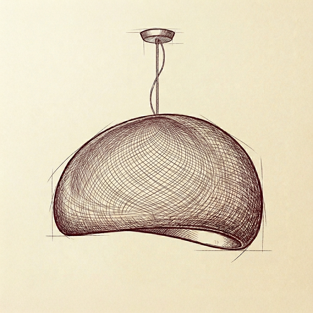 Fiberglass Pendant Lights Collection sketched